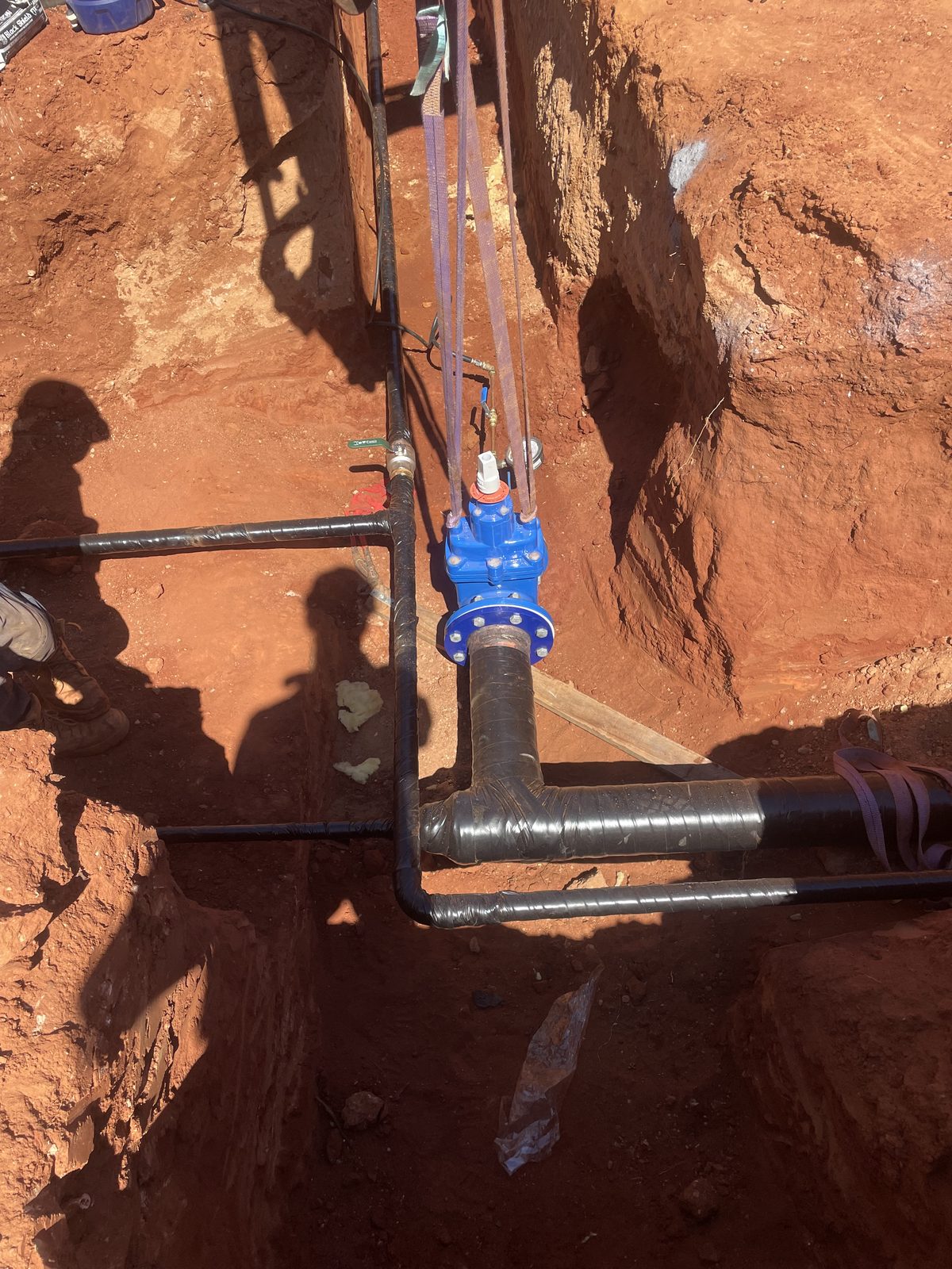 Fire and potable water service installation