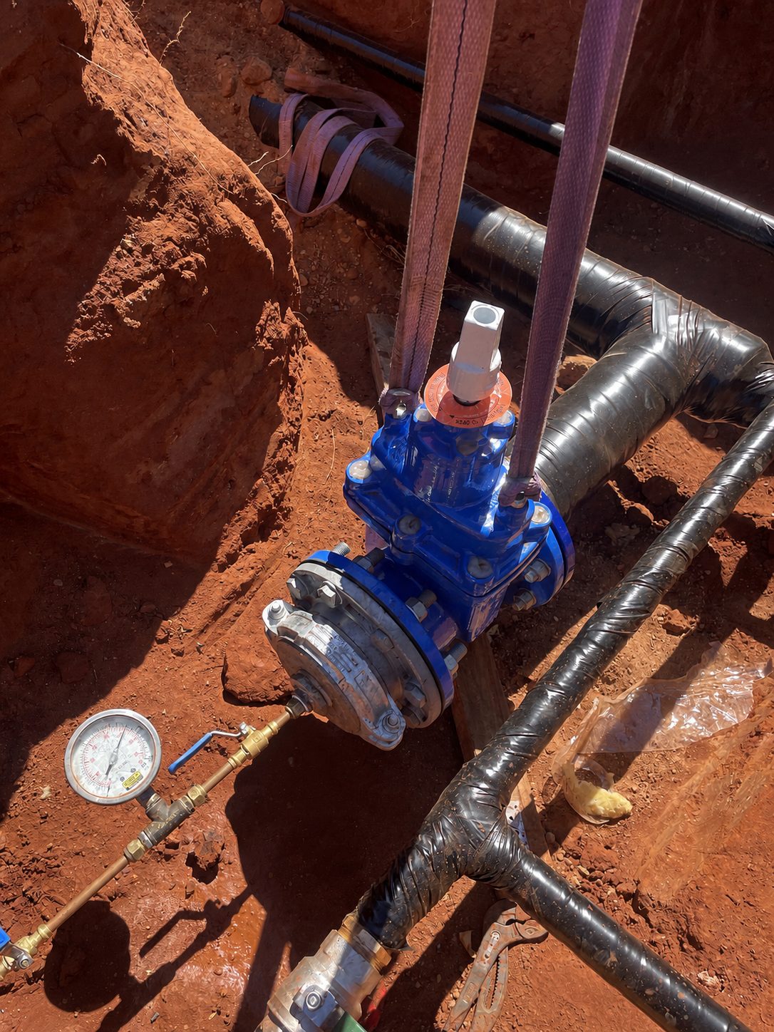 Pressure testing of fire and potable water services